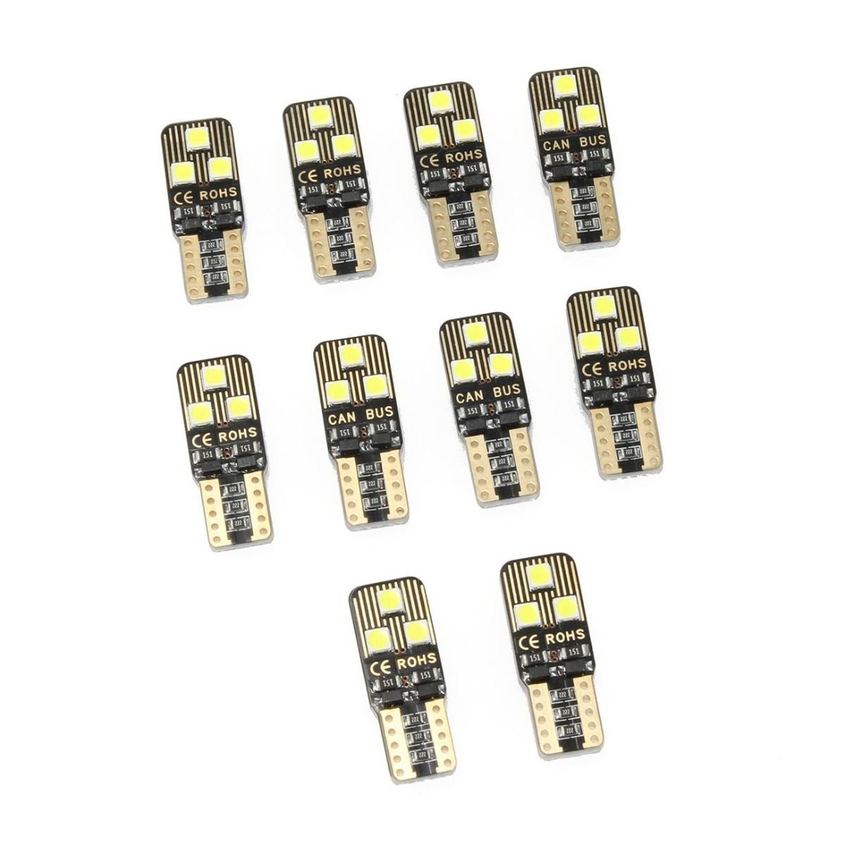 Auxbeam sisävalopolttimo T10 10kpl 4000K valk./pun.